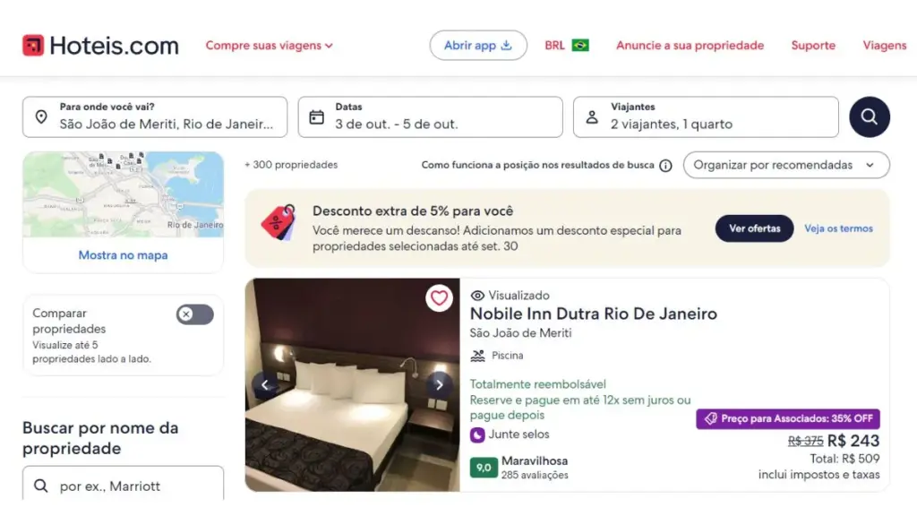 Hoteis.com é confiável