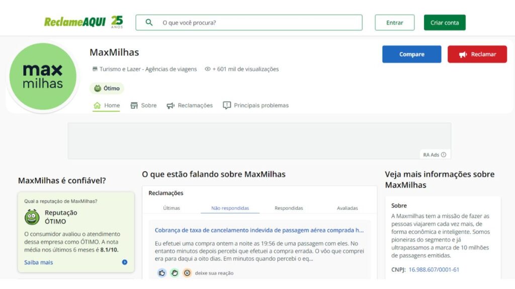 max milhas é confiável