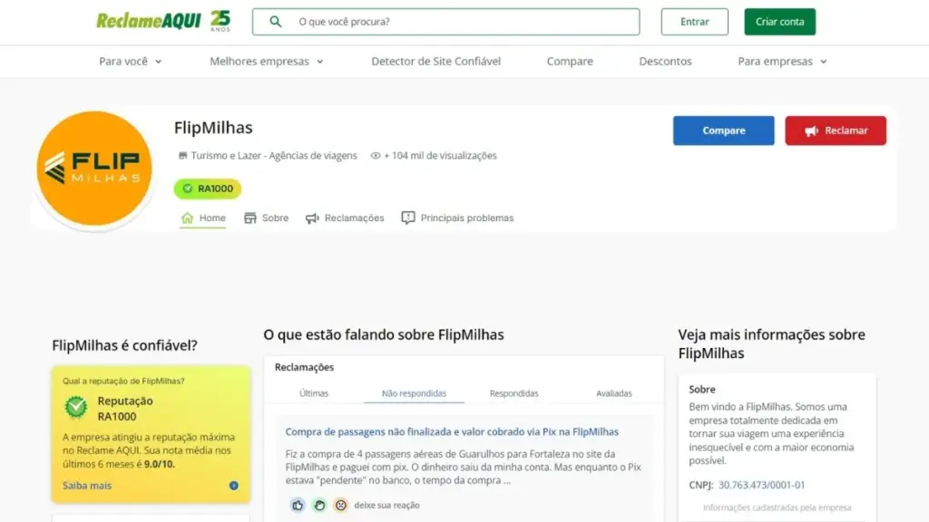 FlipMilhas é confiável