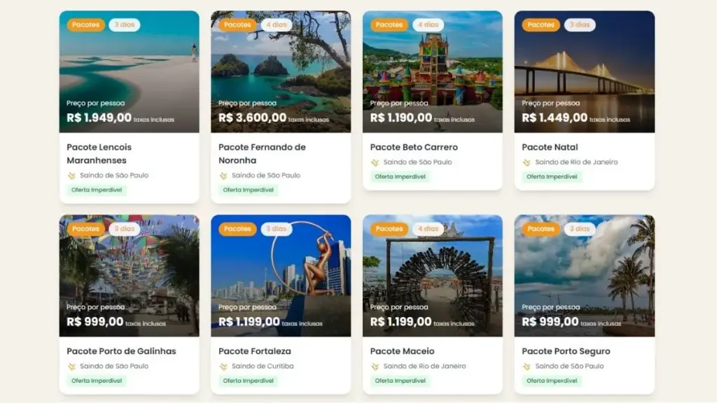 Flipmilhas pacotes de viagem 1 Flipmilhas pacotes de viagem