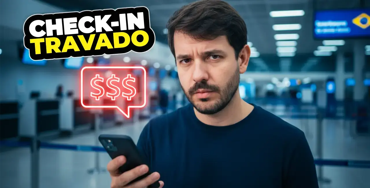 pendência financeira no check-in